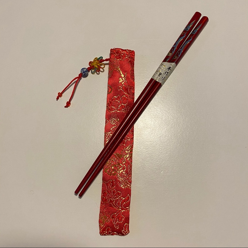 NWT Authentic chopsticks with pouch